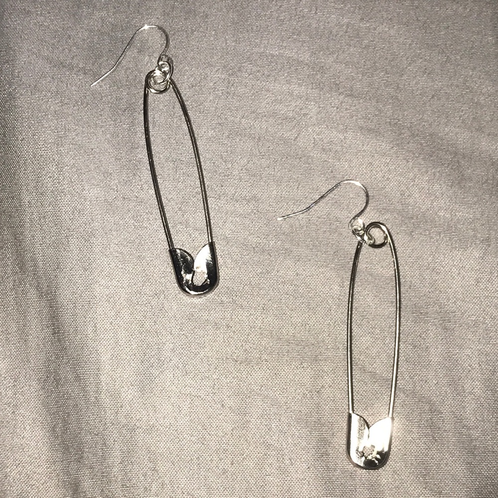 Safety pin earrings